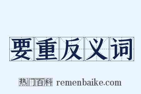 要重反义词是什么意思的图片